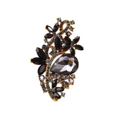 Baroque Rhinestone Glass Brooch Middle Eastern Style Office Party Accessories