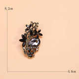 Baroque Rhinestone Glass Brooch Middle Eastern Style Office Party Accessories