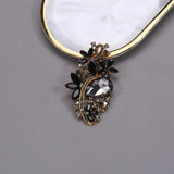 Baroque Rhinestone Glass Brooch Middle Eastern Style Office Party Accessories