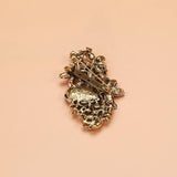 Baroque Rhinestone Glass Brooch Middle Eastern Style Office Party Accessories