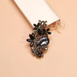 Baroque Rhinestone Glass Brooch Middle Eastern Style Office Party Accessories