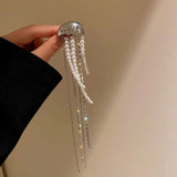 Tassel Long Brooch for Women and OL Office Metal Shell Brooches