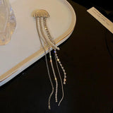 Tassel Long Brooch for Women and OL Office Metal Shell Brooches