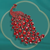 Peacock Rhinestone Brooch Women's Clothing Banquet Wedding Jewelry Pin