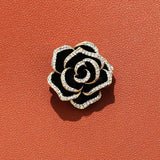 Camellia Rhinestone Brooch Flower Pins Coat Accessories