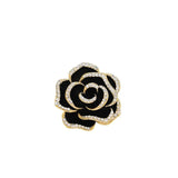 Camellia Rhinestone Brooch Flower Pins Coat Accessories
