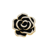 Camellia Rhinestone Brooch Flower Pins Coat Accessories