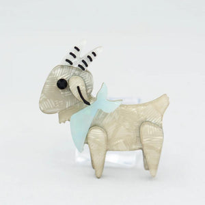 Goat Shape Animal Brooch Acrylic Jewelry Kids Holiday