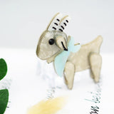 Goat Shape Animal Brooch Acrylic Jewelry Kids Holiday