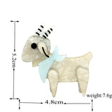 Goat Shape Animal Brooch Acrylic Jewelry Kids Holiday
