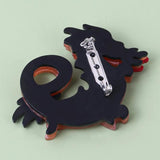 Acrylic Dragon Brooch Pins Resin Big Firedragon Brooches Badges