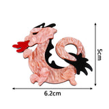 Acrylic Dragon Brooch Pins Resin Big Firedragon Brooches Badges