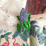 French Lilacs Enamel Brooch, Female Temperament Xionghua Joker