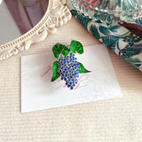 French Lilacs Enamel Brooch, Female Temperament Xionghua Joker