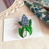 French Lilacs Enamel Brooch, Female Temperament Xionghua Joker