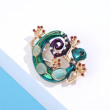 Colorful Lizard Brooch Office Wedding Party Jewelry