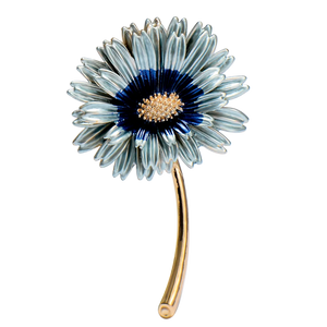 Vintage Daisy Enamel Plant Corsage Brooch for Women Girls Suit Collar Clip Pins