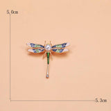 Rhinestone Dragonfly Pearl Brooch Insect Jewelry Office Party Gift