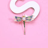 Rhinestone Dragonfly Pearl Brooch Insect Jewelry Office Party Gift