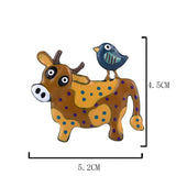 Enamel Animal Cow Bird Cartoon Pin Party Brooch