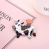 Enamel Animal Cow Bird Cartoon Pin Party Brooch