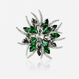 Crystal Women Flower Planet Vintage Brooches Rhinestone Coat Jewelry Pins