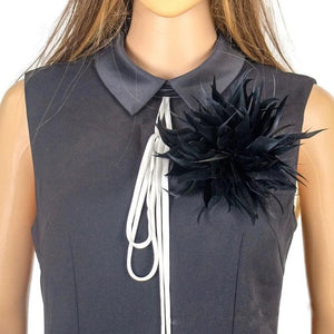 Goose-Plume Brooch Scarf Clip Women Dress Accessory Hair Jewelry