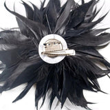Goose-Plume Brooch Scarf Clip Women Dress Accessory Hair Jewelry
