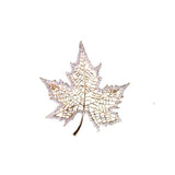 Maple Leaf Brooch Zircon Corsage Jacket Suit Accessories