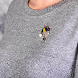 Rainbow Umbrella Shape Brooches Simulated Pearls Enamel Alloy Jewelry