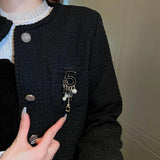 Tassel Chain Brooch Pearl Pendant Coat Pins Hijab Accessories