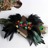 Brooch Pin Exaggerated Feather Corsage Costume Decoration