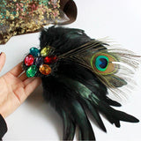 Brooch Pin Exaggerated Feather Corsage Costume Decoration