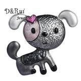 Cartoon Dog Brooches Pin Alloy Metal Animal Pet Jewelry Kids Girls Birthday