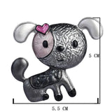 Cartoon Dog Brooches Pin Alloy Metal Animal Pet Jewelry Kids Girls Birthday