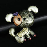 Cartoon Dog Brooches Pin Alloy Metal Animal Pet Jewelry Kids Girls Birthday