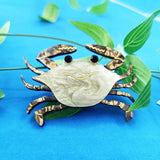 Crab Brooch Acrylic Animal Lapel Pin Jewelry