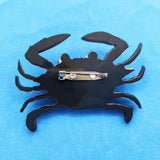 Crab Brooch Acrylic Animal Lapel Pin Jewelry