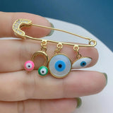 Evil Eye Brooches For Women Girl Jewelry Accessories