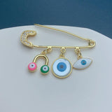 Evil Eye Brooches For Women Girl Jewelry Accessories