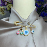 Evil Eye Brooches For Women Girl Jewelry Accessories