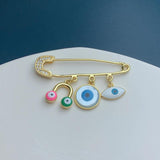 Evil Eye Brooches For Women Girl Jewelry Accessories