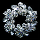 Colorful Rhinestone Bauhinia Brooches Women Flower Pins Wedding Jewelry