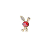 Zircon Rabbit Brooch Cartoon Pin Summer Trinket