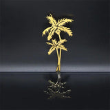 Seaside Coconut Tree Stainless Steel Pin Brooch XXH7322S01