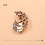 Beaut&Berry Rhinestone Leaf Brooch 3 Colors Wedding Accessories