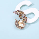 Beaut&Berry Rhinestone Leaf Brooch 3 Colors Wedding Accessories