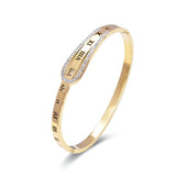Silver Rhinestone Cuff Bracelet for Women