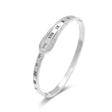 Silver Rhinestone Cuff Bracelet for Women