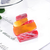 Acrylic Red Geometry Brooch Pins for Women